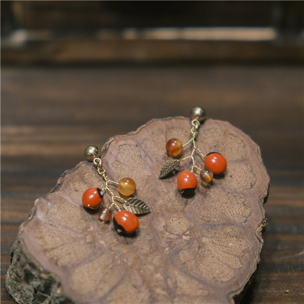 雞母珠編織耳環